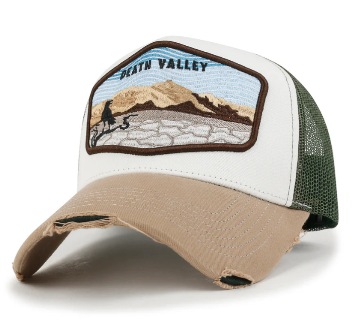 ililily Premium Death Valley Embroidery Baseball Cap Structured Trucker Hat