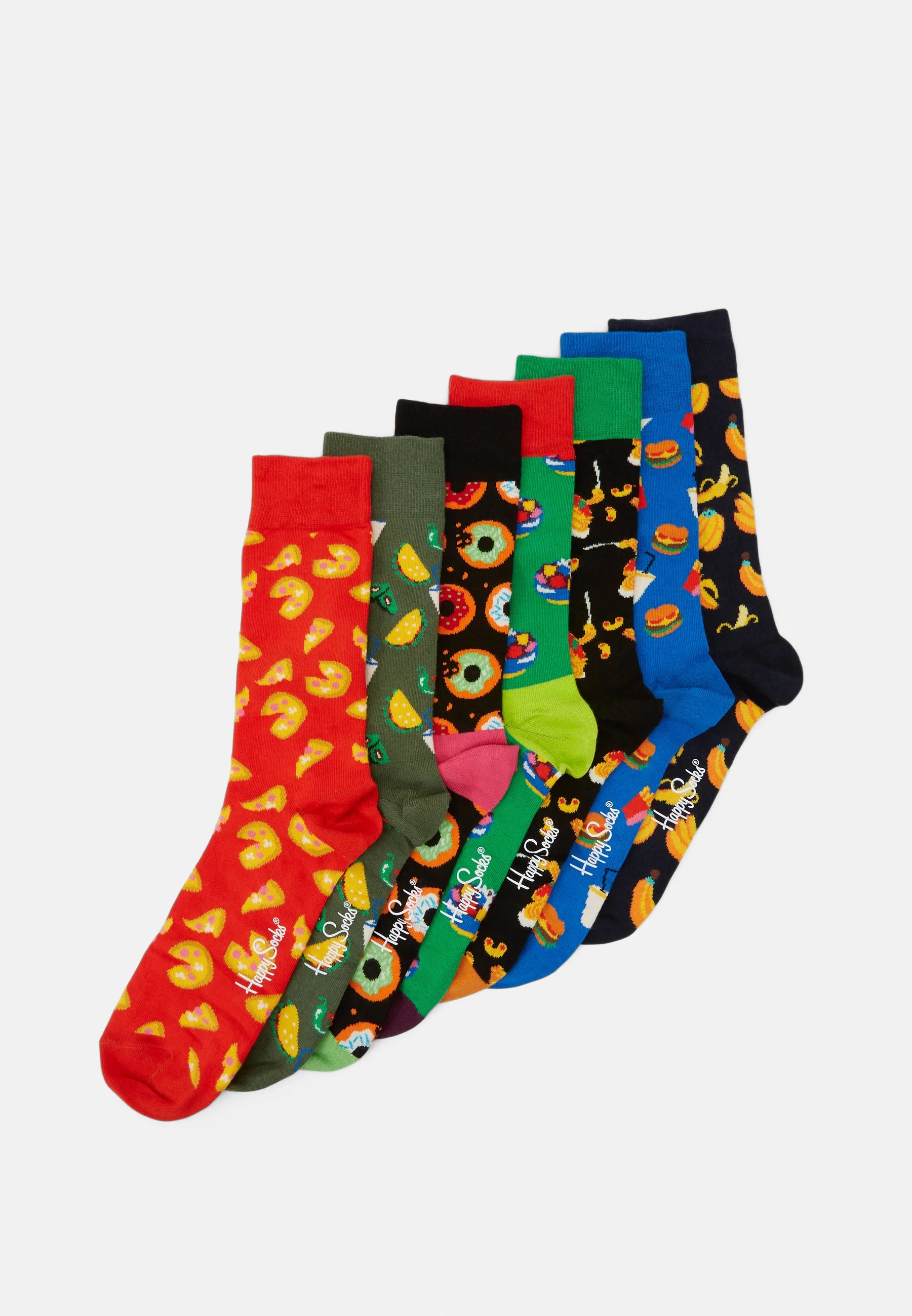 7 DAYS OF FOOD SOCKS GIFT SET 7 PACK - QUEUECAPS