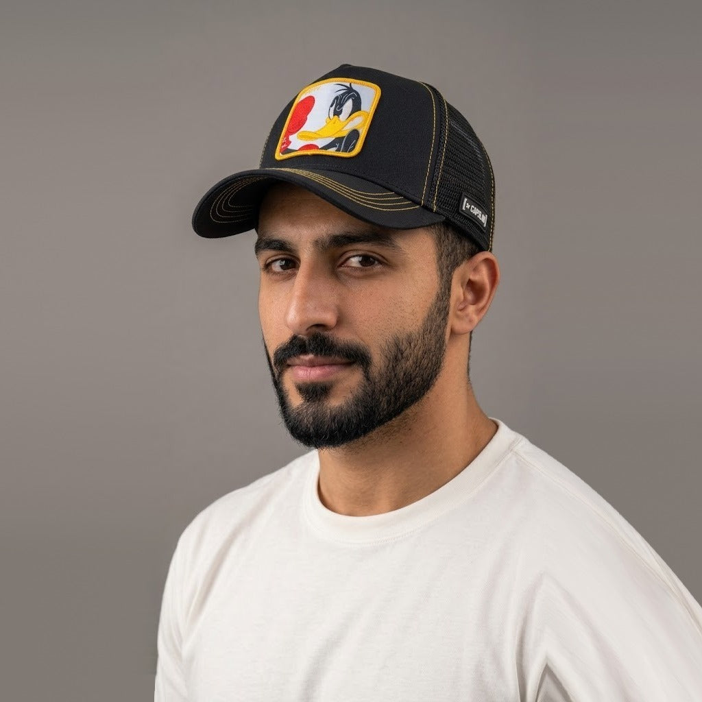 LOONEY TUNES DAFFY BLACK CAP FULL BLACK