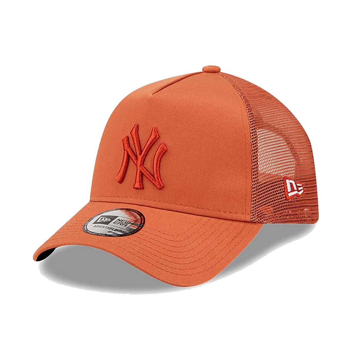 New Era Cap Men&#39;s MLB NY Yankees Basic Rust Orange Tonal Mesh